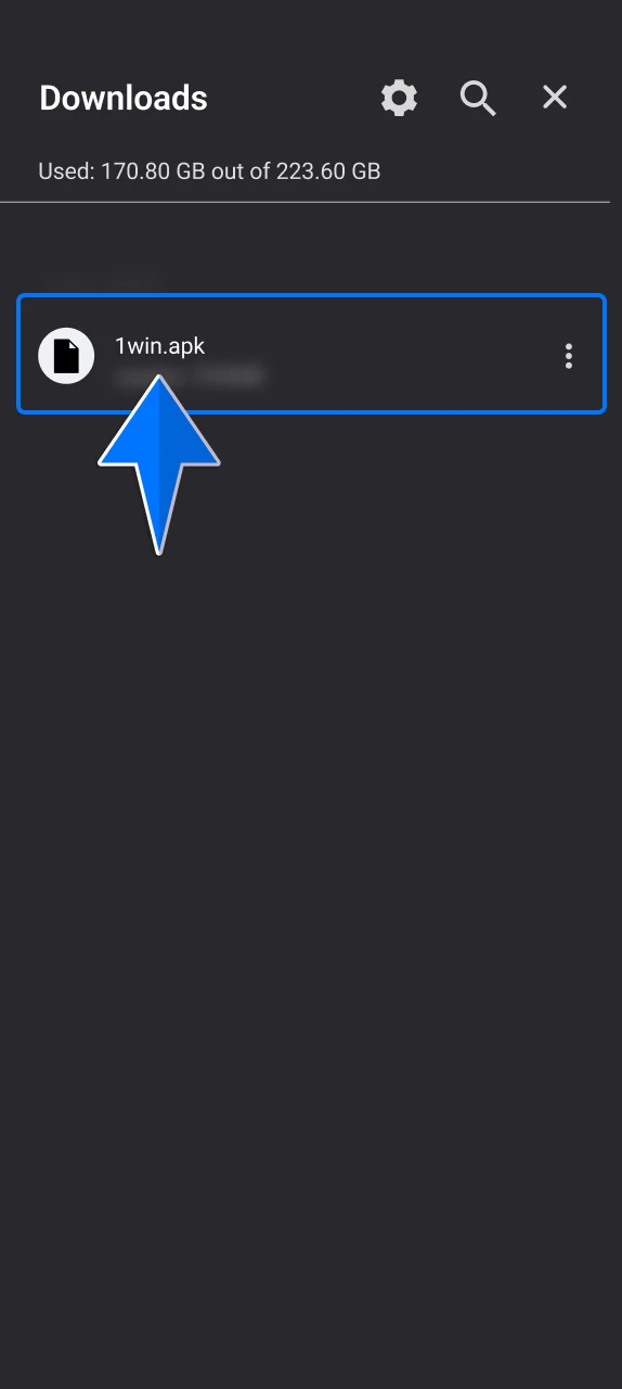 Open the downloaded file and click install to complete the process and start betting on 1win.