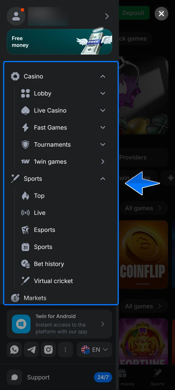 Use your increased bankroll to explore the vast sportsbook and casino games available on 1win today.