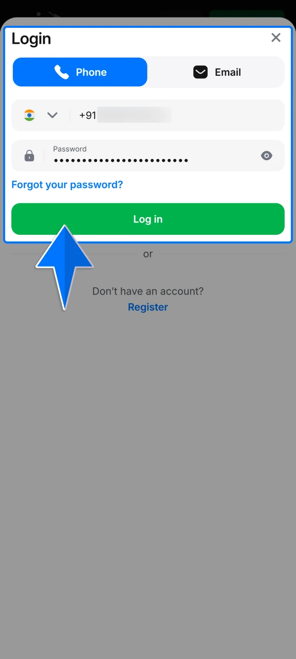 Open the new 1win shortcut from your home screen and sign in to your existing player account.