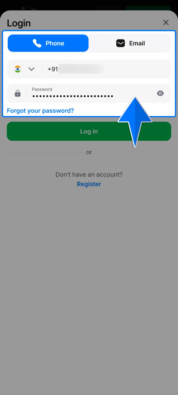 Provide your registered email, mobile number, or use your social media accounts to access 1win instantly.