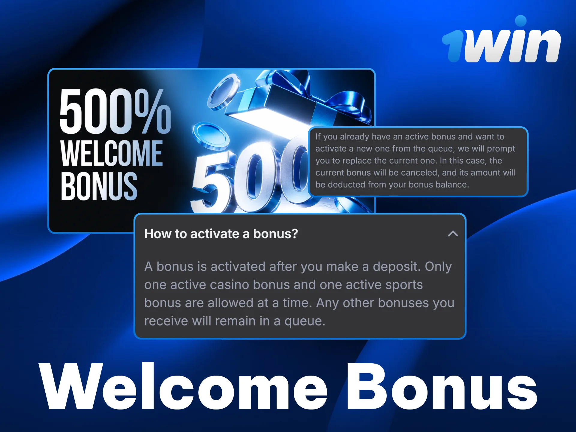 Claim exciting welcome bonus options for new 1win India users.