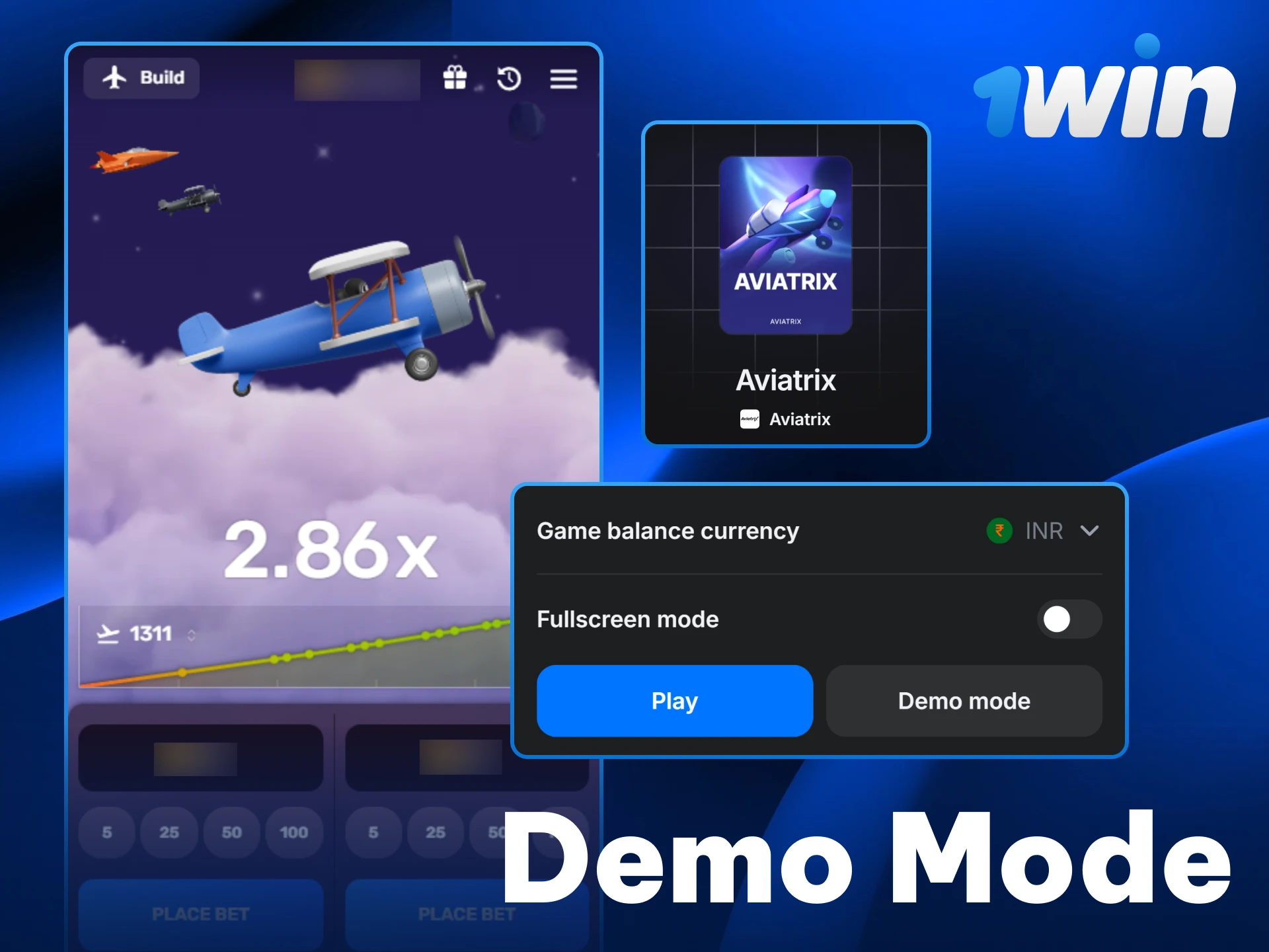Try Aviatrix for free in demo mode on 1win India.