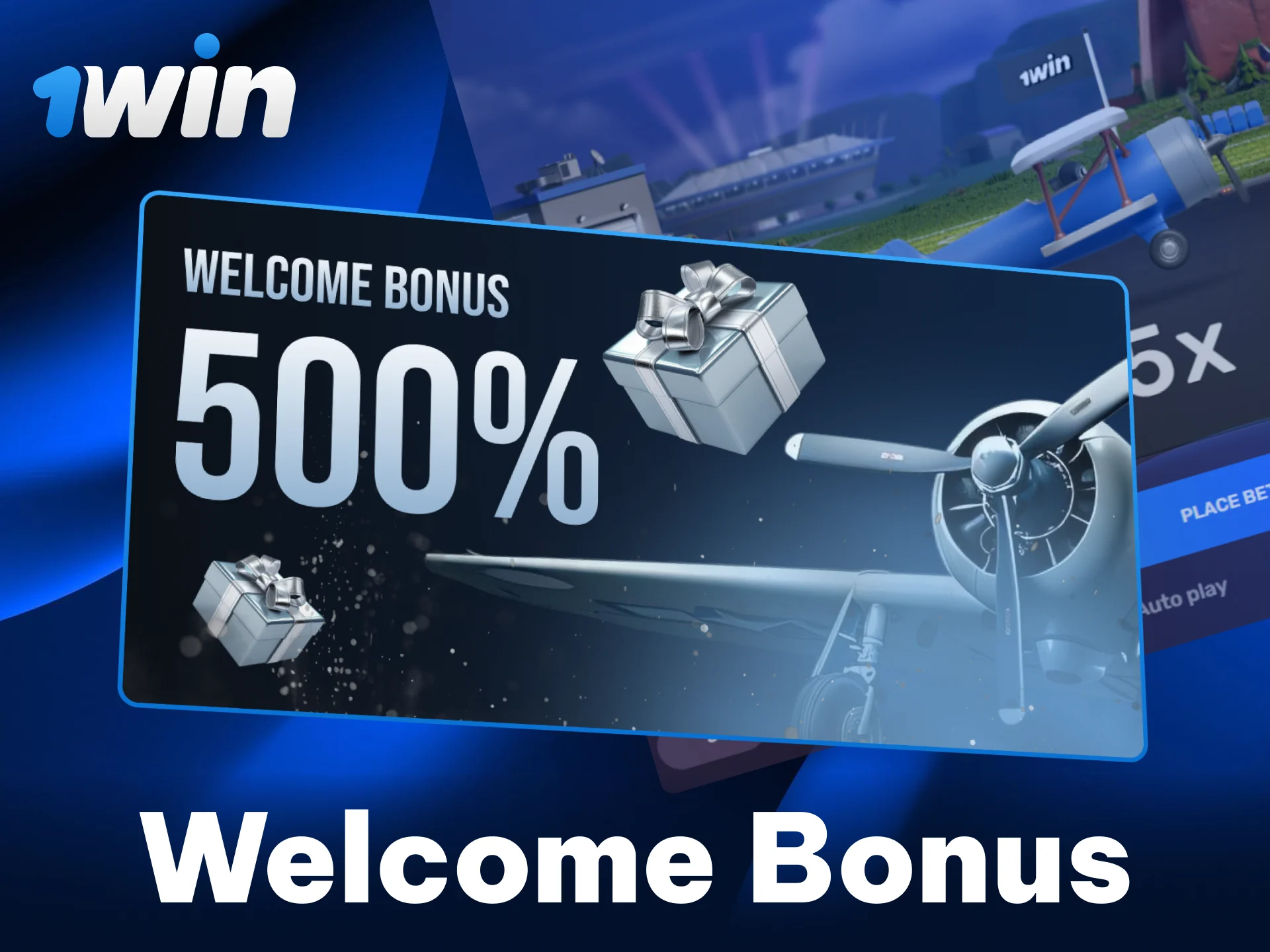 Claim a 500% bonus up to ₹75,000 for 1win casino play.