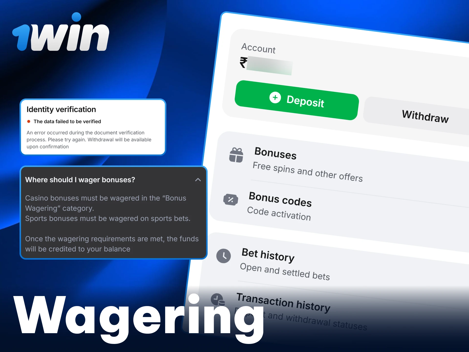 Learn about wagering requirements and cashing out your 1win bonus.