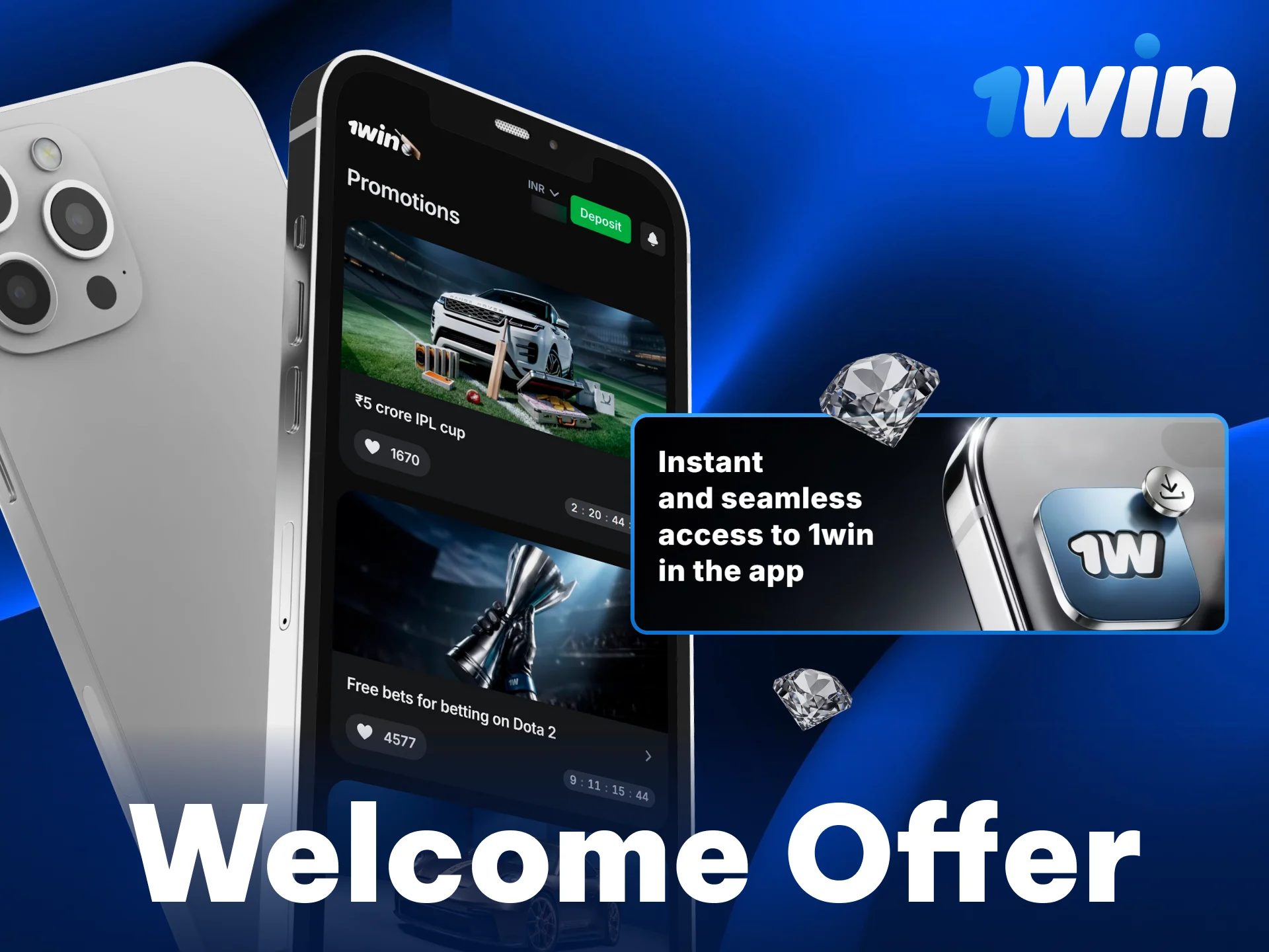Claim the welcome offer on the 1win mobile app.