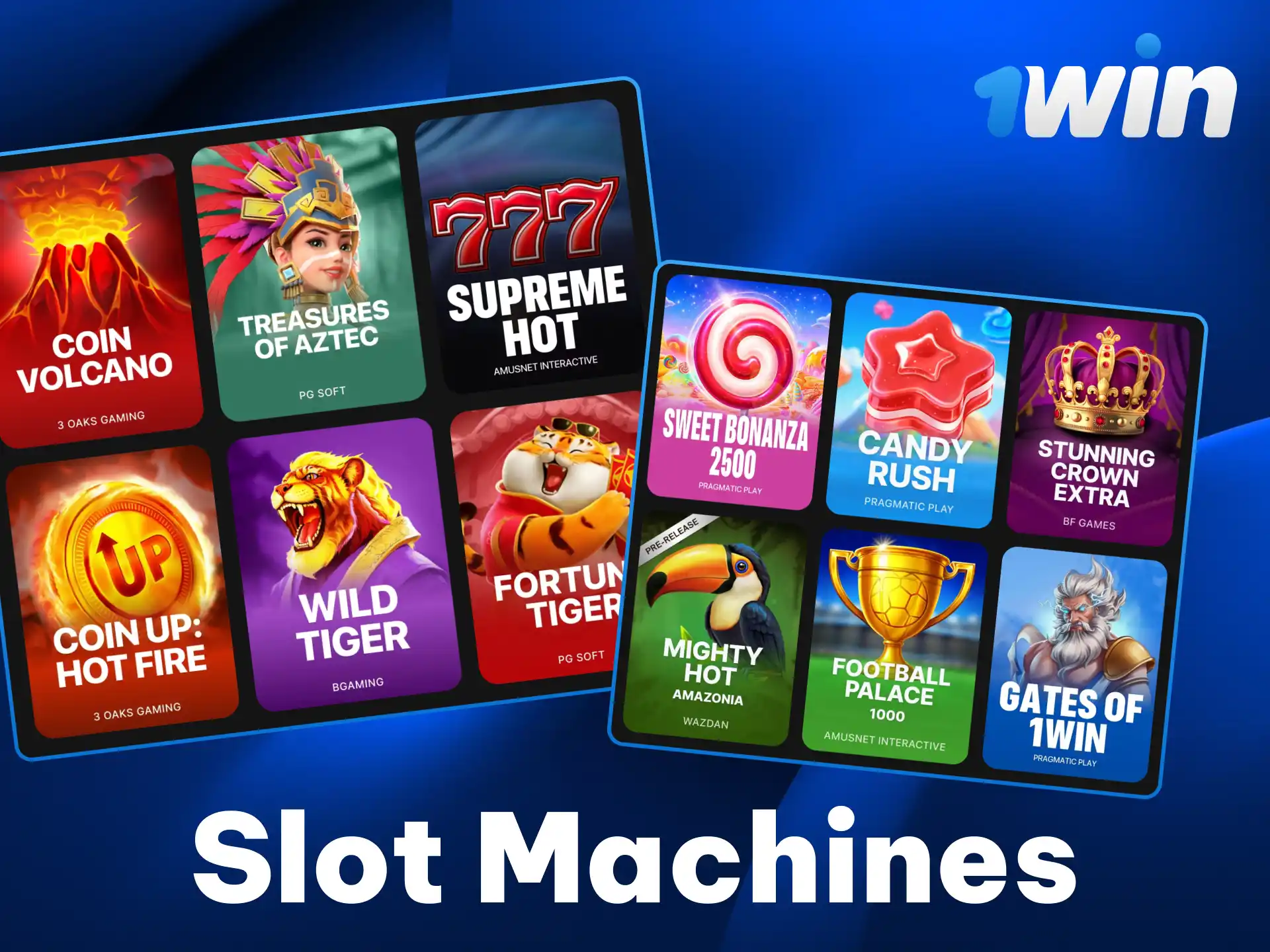 Explore various types of slot machines you can play at 1win.