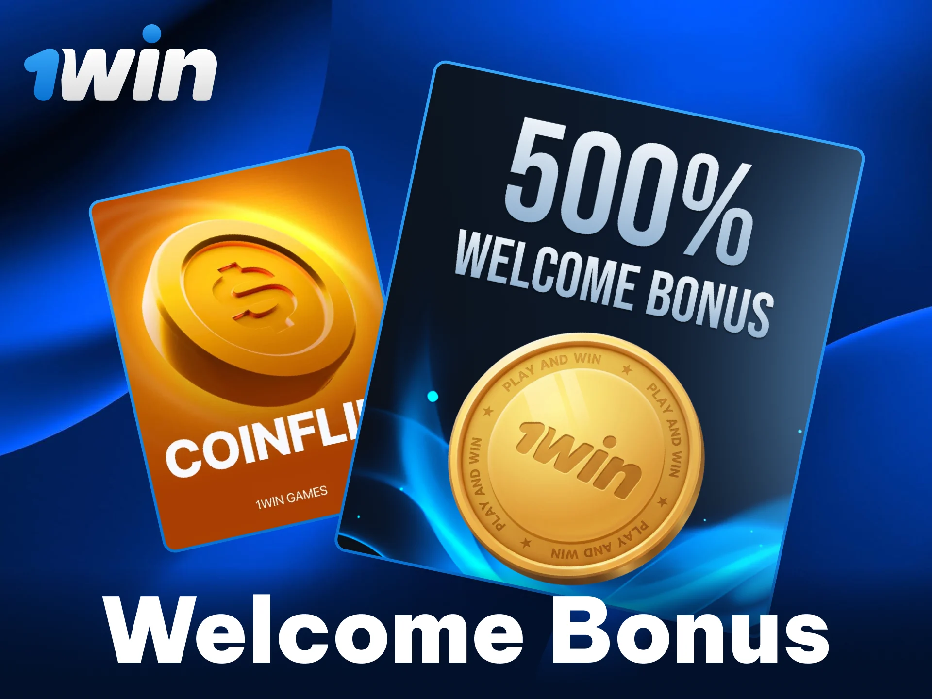 Claim your 500% welcome bonus for 1win CoinFlip today.