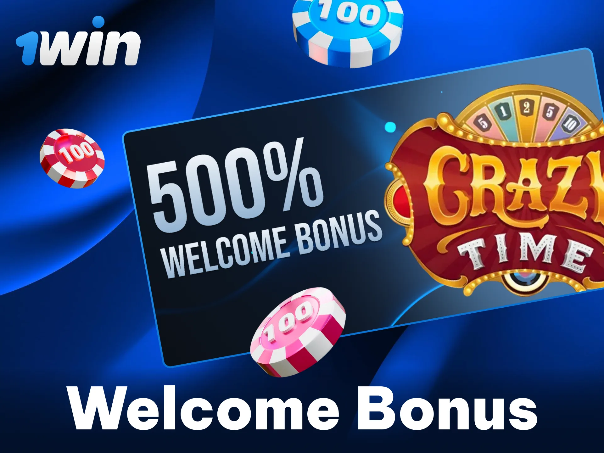Claim your massive 1win welcome bonus for Crazy Time players.